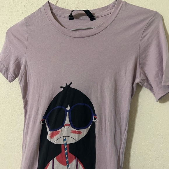 Marc by Marc Jacobs Beach Pineapple Girl T-Shirt Lavender Graphic Women's Sz  Xs - Picture 2 of 8